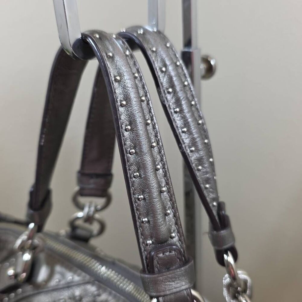 Coach Madison Woven Leather Sophia Satchel - Picture 6 of 16